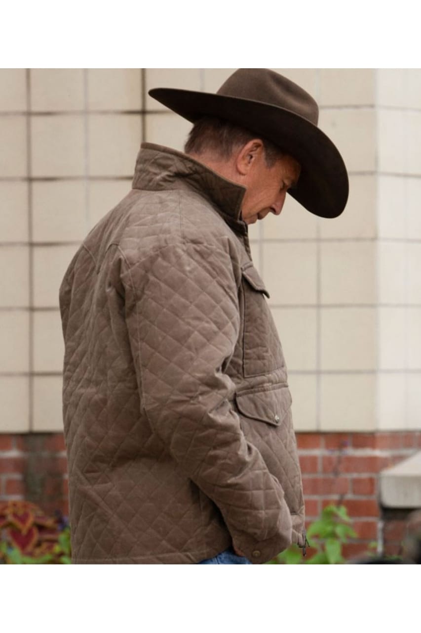 yellowstone brown quilted jacket