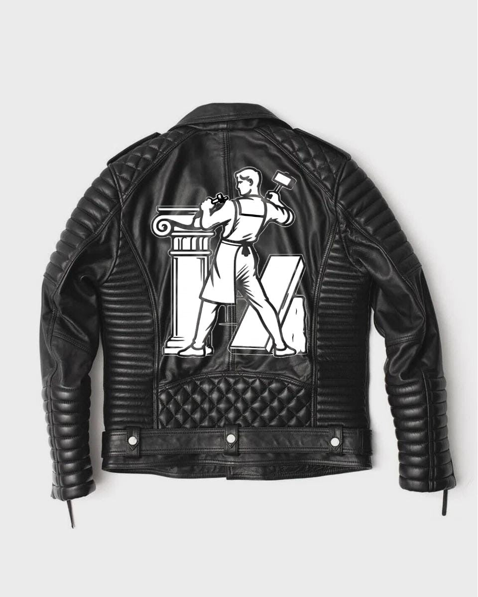 mens biker leather jacket